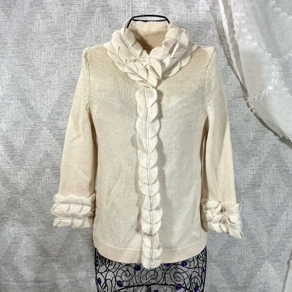 Moth Swallows knit wool cardigan size S - Picture 1 of 7